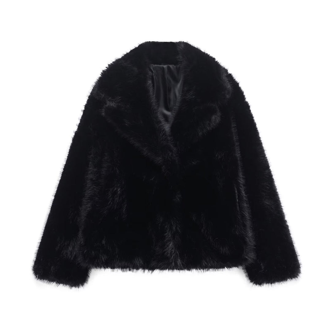 Clementina | Luxe Cropped Faux Fur Jacket For Women