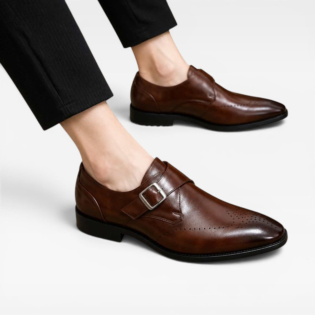 Chatham | Polished Leather Monk Strap Shoes