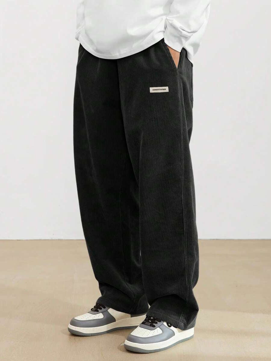 Tobiah | Easygoing Casual Trousers Men Corduroy Wide-Leg