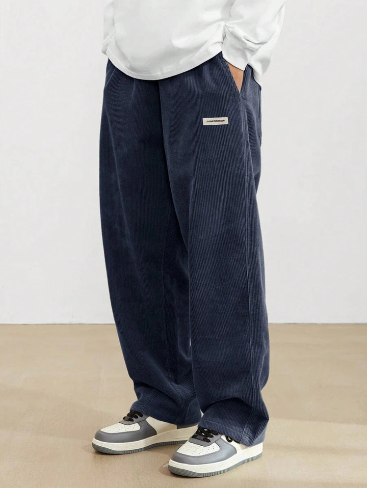 Tobiah | Easygoing Casual Trousers Men Corduroy Wide-Leg