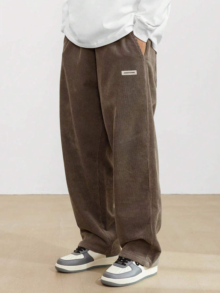 Tobiah | Easygoing Casual Trousers Men Corduroy Wide-Leg
