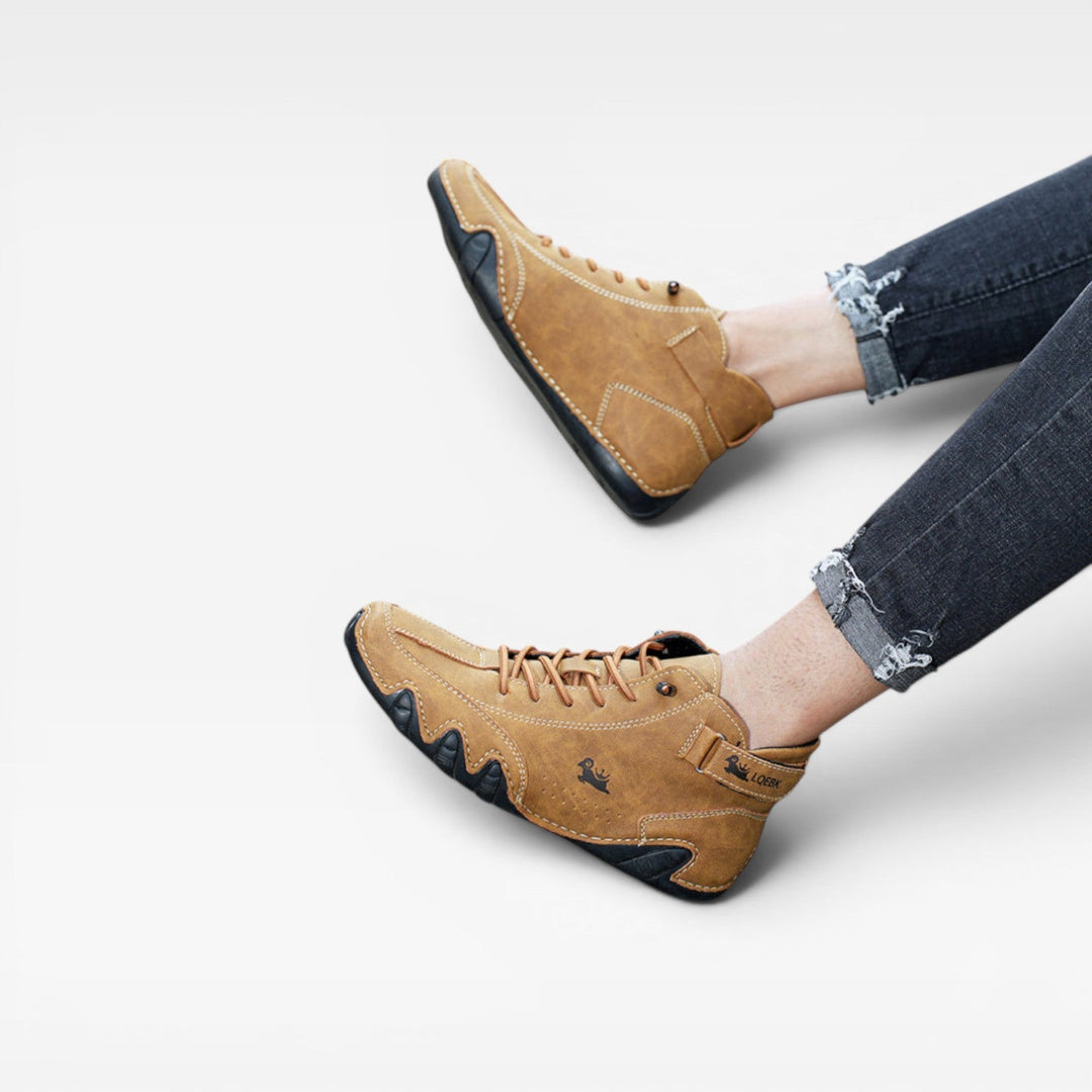 Darby | Bold Suede Mid-Top Lace-Up Trainers