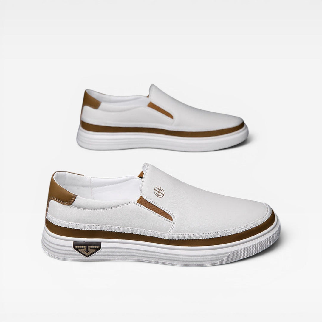 Dougray | Relaxed Leather Slip-On Trainers
