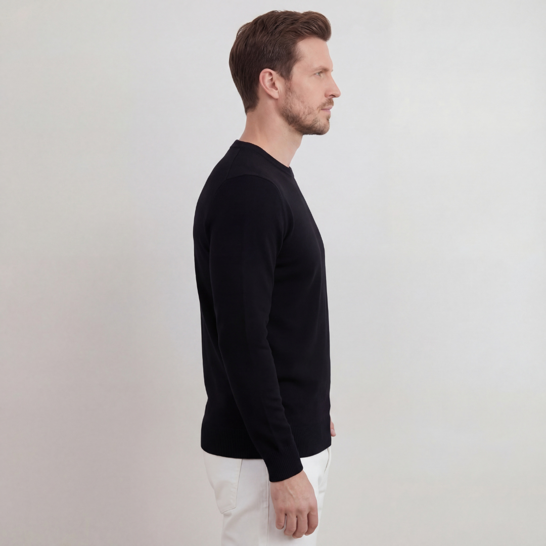 Faulkner | Effortless Knitted Crew Neck Jumper for Men
