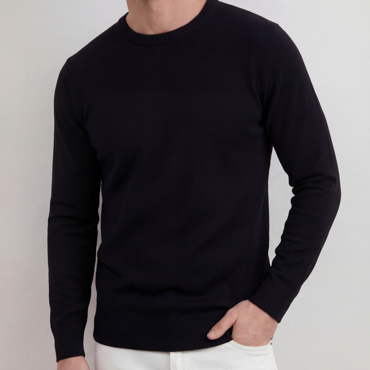 Faulkner | Effortless Knitted Crew Neck Jumper for Men