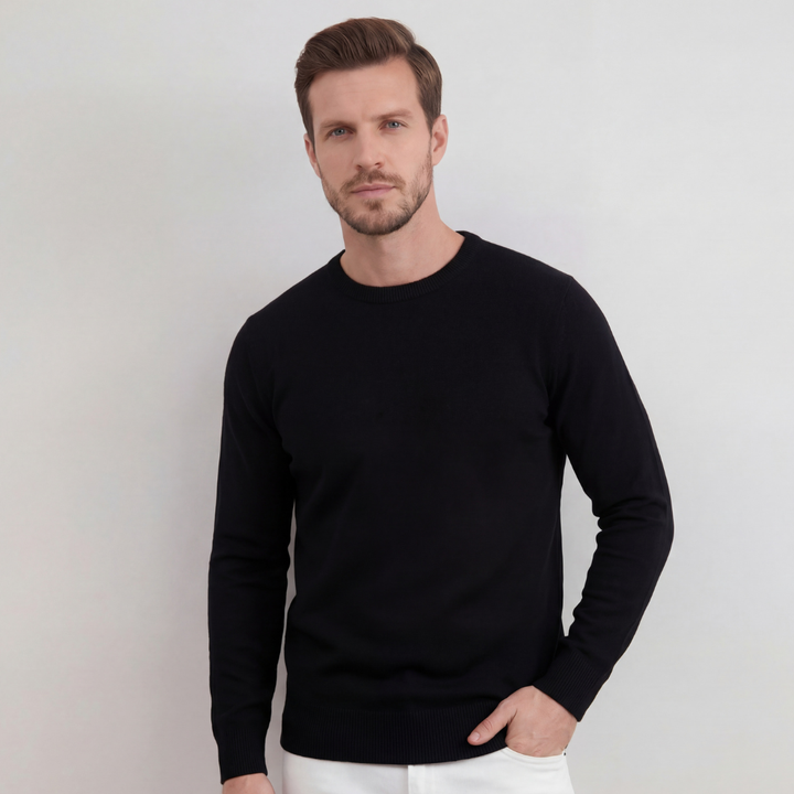 Faulkner | Effortless Knitted Crew Neck Jumper for Men