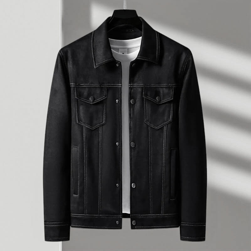 Alwyn | Rugged Suede Trucker Jacket