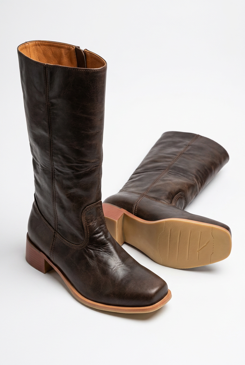 Elowen | Classic Knee-High Block Heel Boots