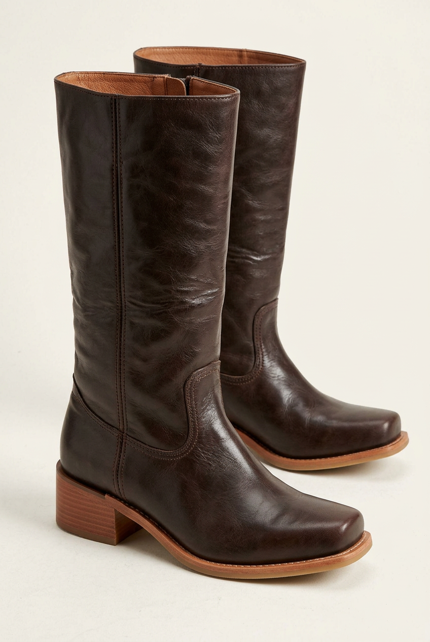 Elowen | Classic Knee-High Block Heel Boots