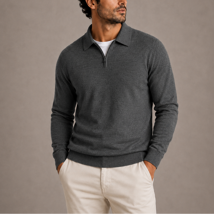 Ford | Stylish Quarter-Zip Polo Sweater for Men