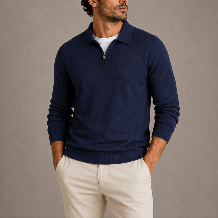 Ford | Stylish Quarter-Zip Polo Sweater for Men