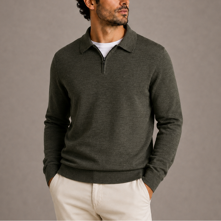 Ford | Stylish Quarter-Zip Polo Sweater for Men