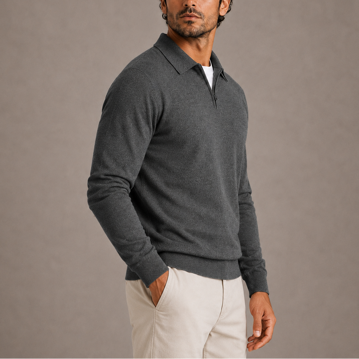 Ford | Stylish Quarter-Zip Polo Sweater for Men