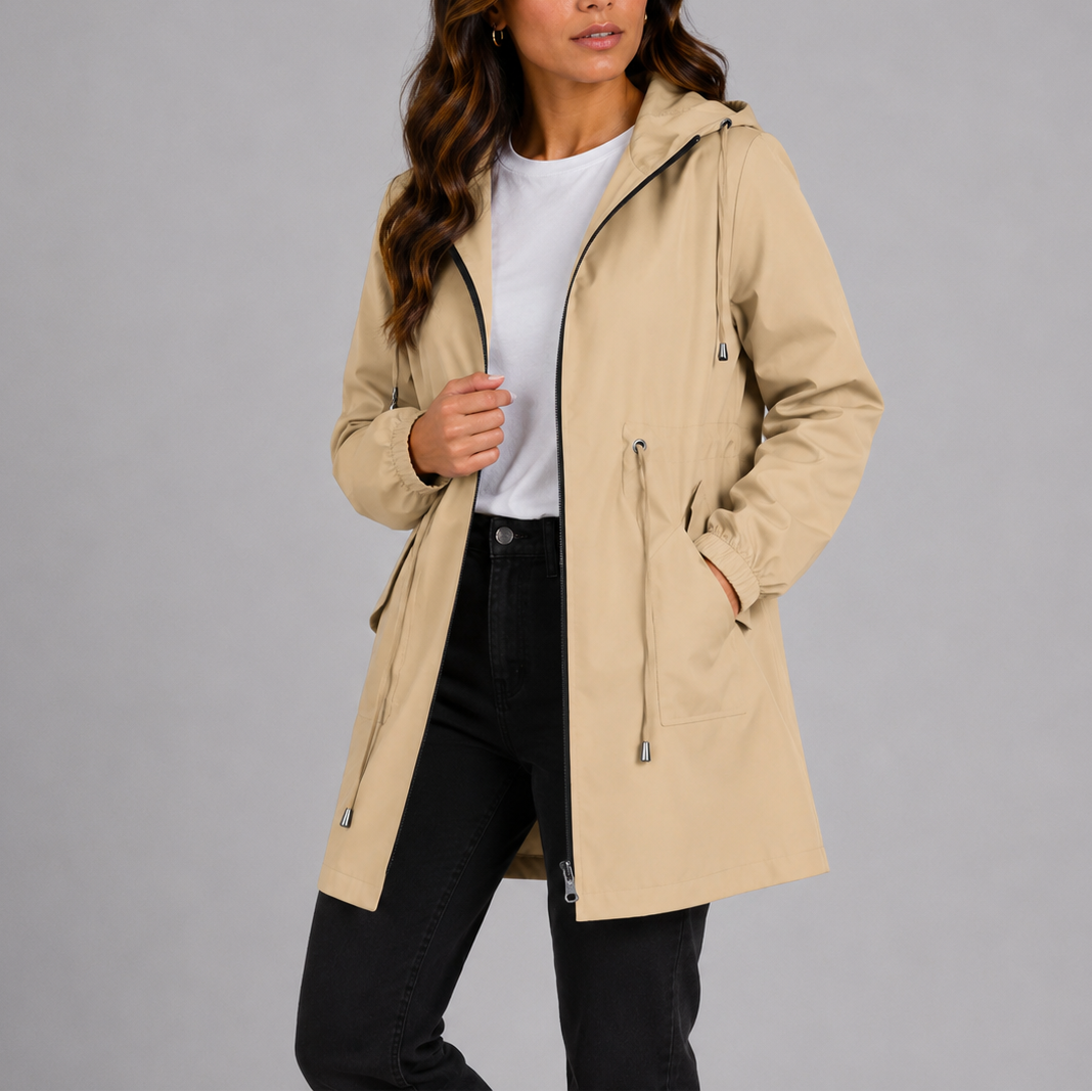 Freya | Practical Hooded Waterproof Raincoat for Women