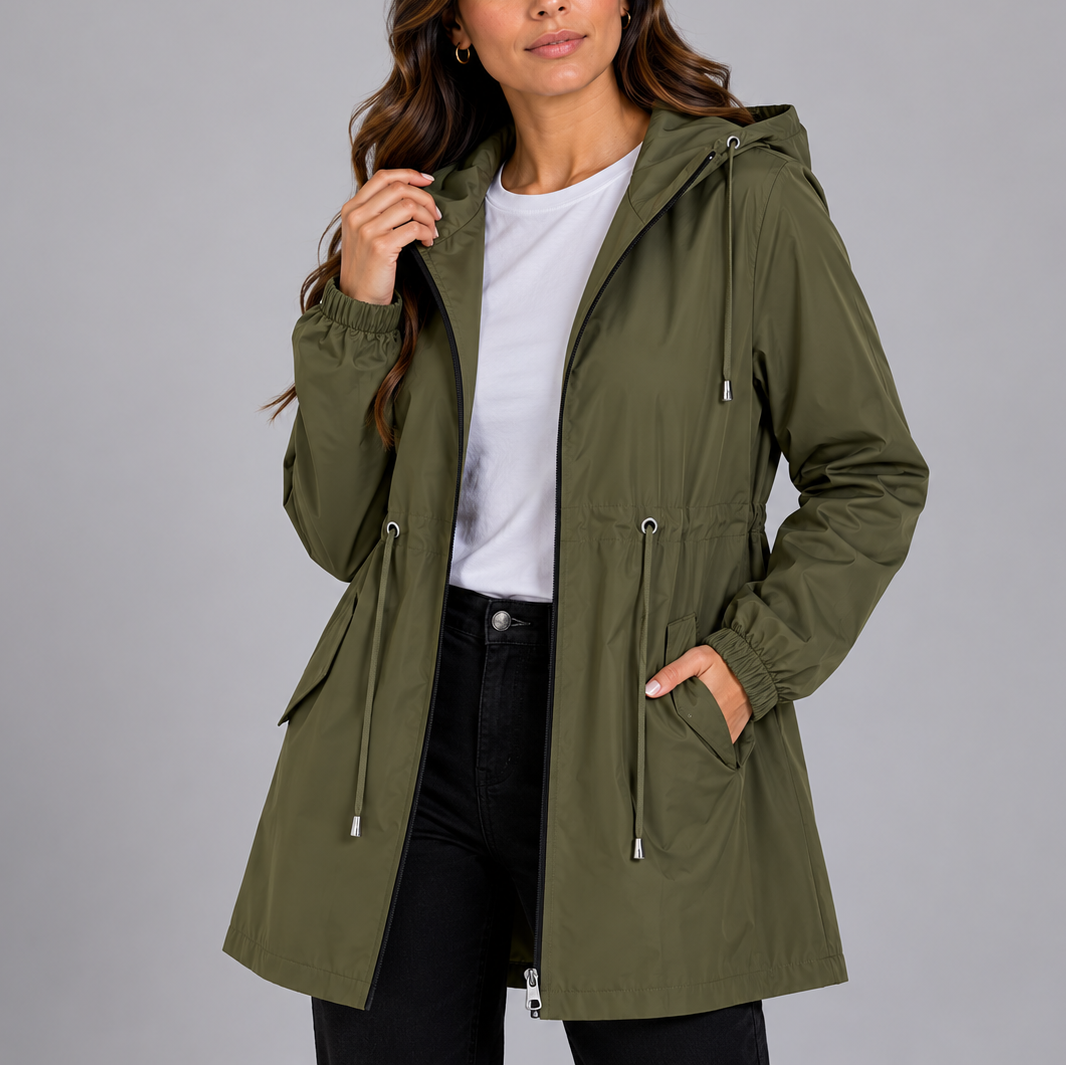Freya | Practical Hooded Waterproof Raincoat for Women