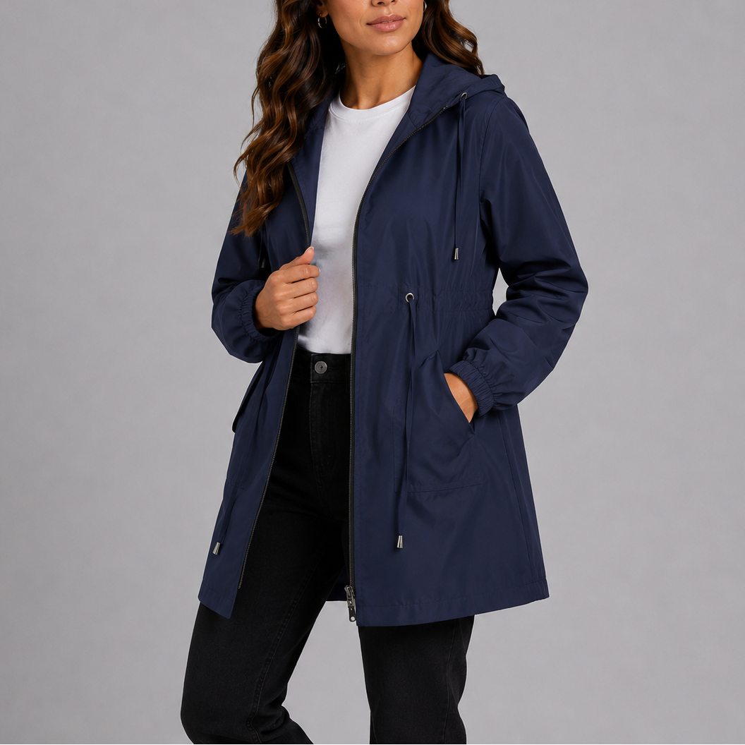 Freya | Practical Hooded Waterproof Raincoat for Women