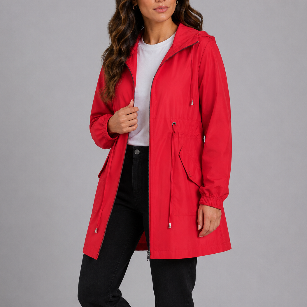 Freya | Practical Hooded Waterproof Raincoat for Women