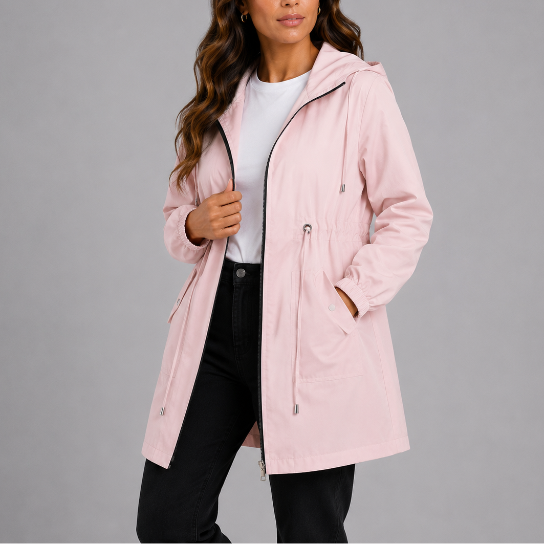 Freya | Practical Hooded Waterproof Raincoat for Women