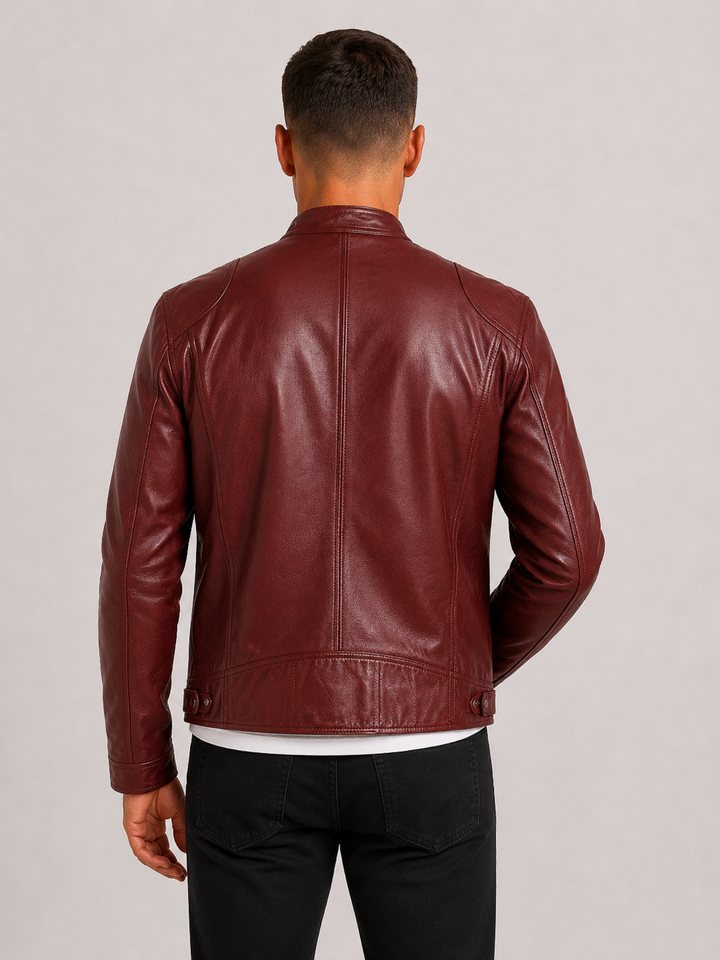 Fenwick | Rugged Leather Biker Jacket for Men