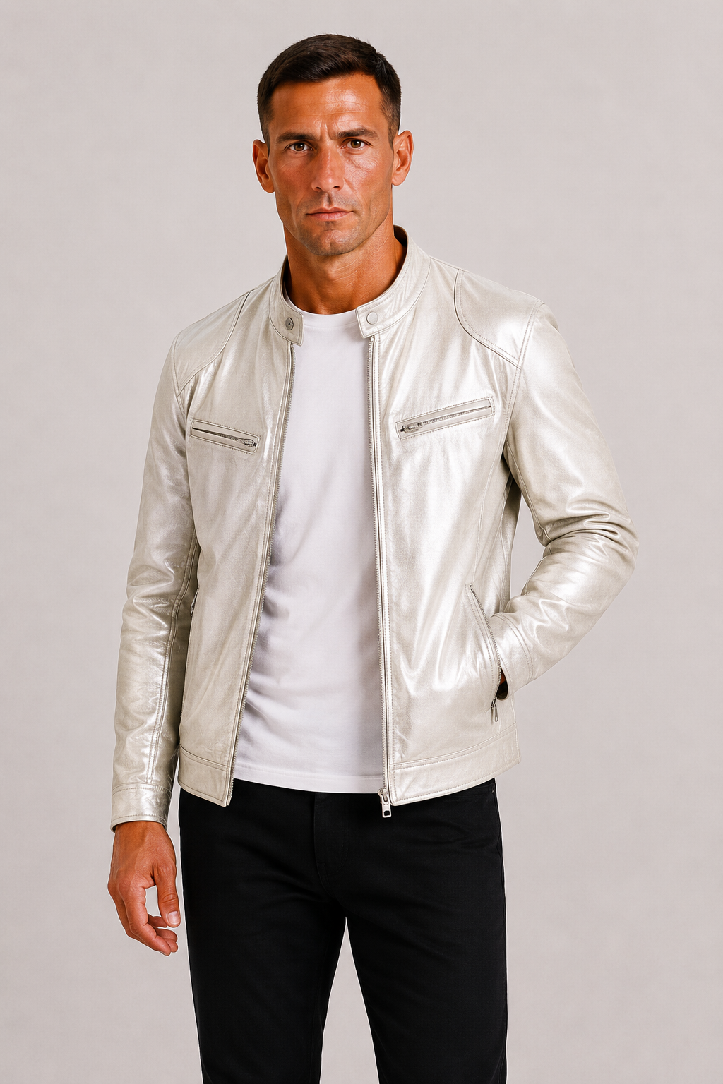 Fenwick | Rugged Leather Biker Jacket for Men