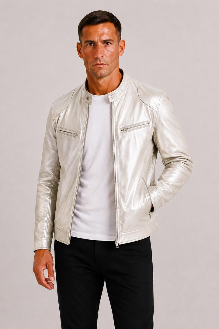 Fenwick | Rugged Leather Biker Jacket for Men