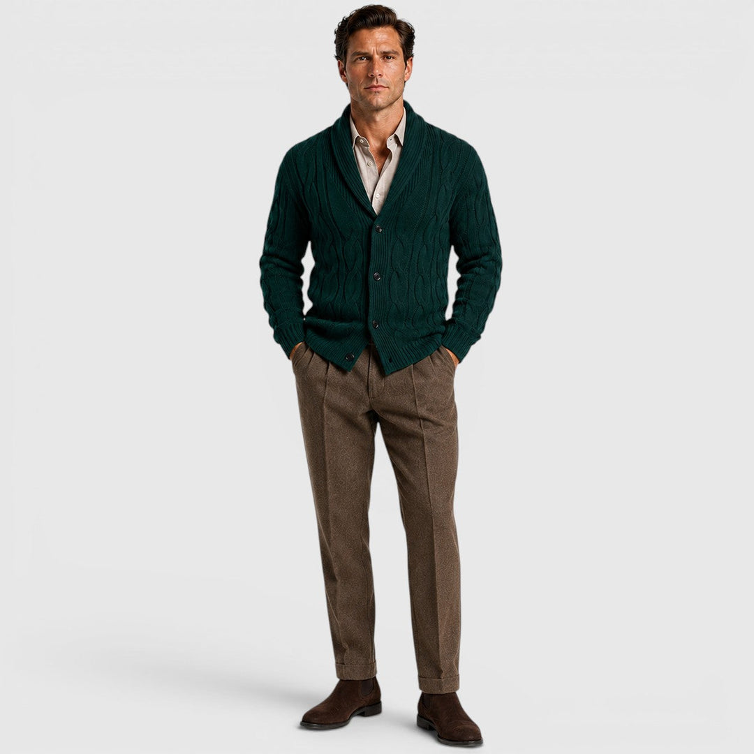 Everett | Cozy Chenille Knit Cardigan for Men's Relaxed Layering