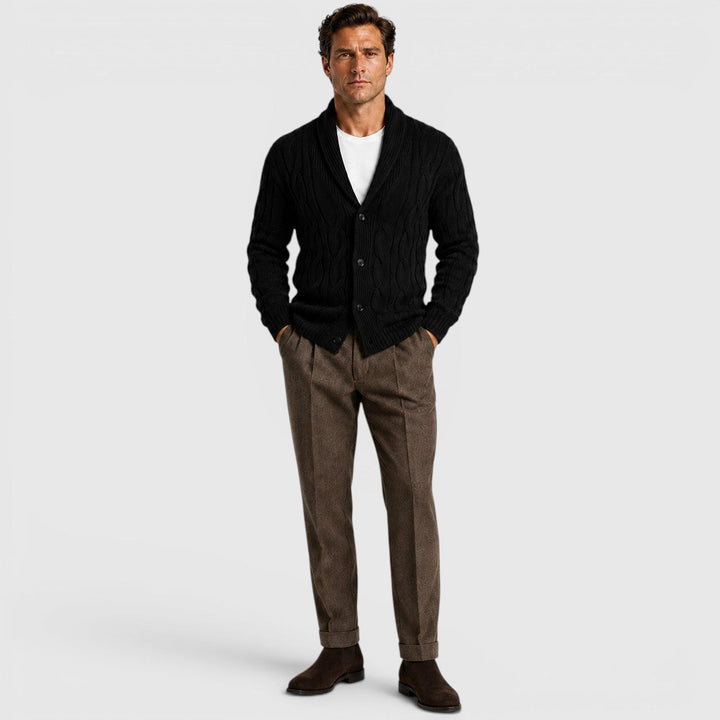 Everett | Cozy Chenille Knit Cardigan for Men's Relaxed Layering