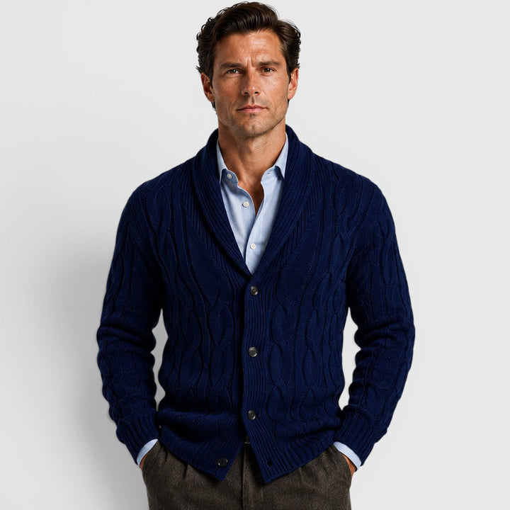 Everett | Cozy Chenille Knit Cardigan for Men's Relaxed Layering