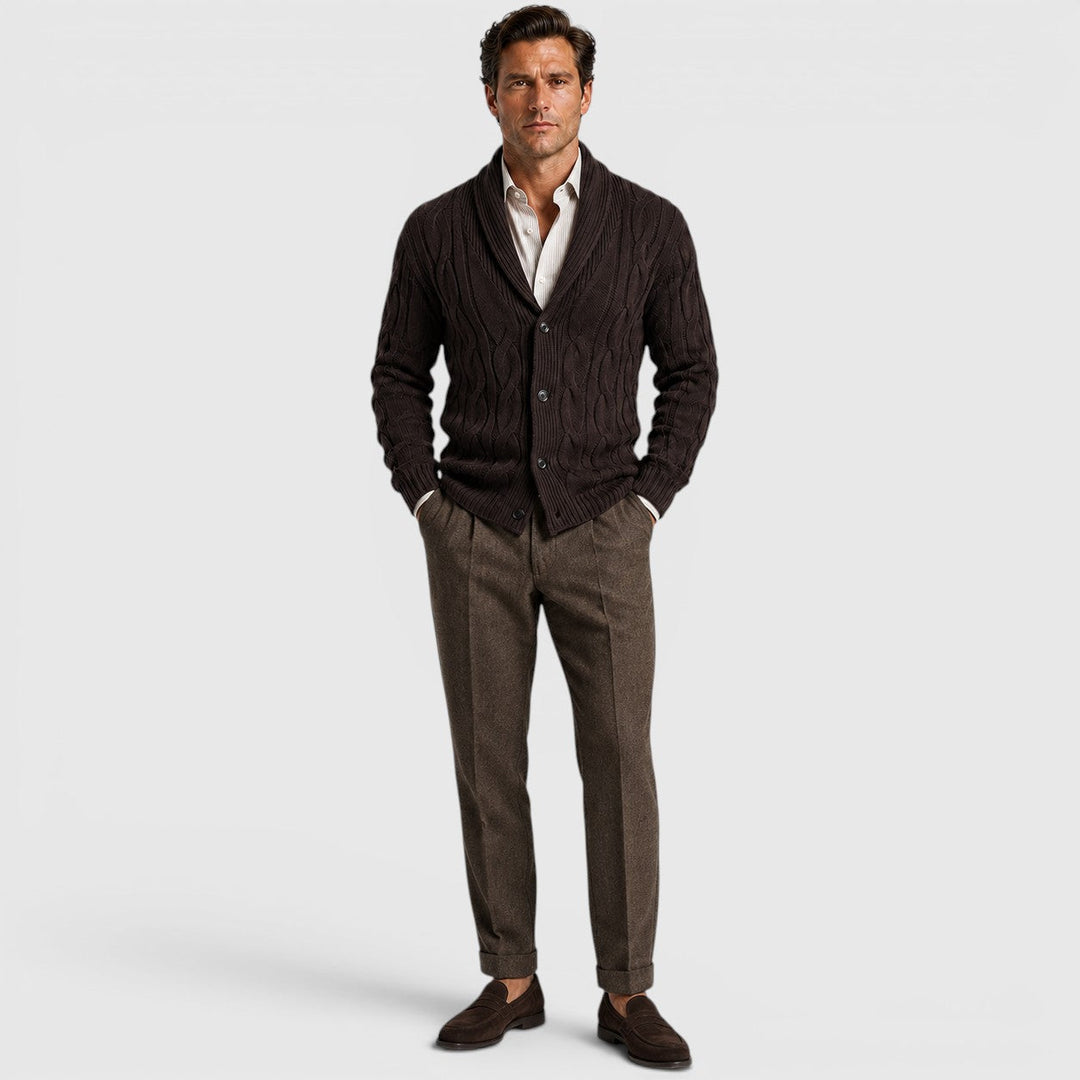Everett | Cozy Chenille Knit Cardigan for Men's Relaxed Layering