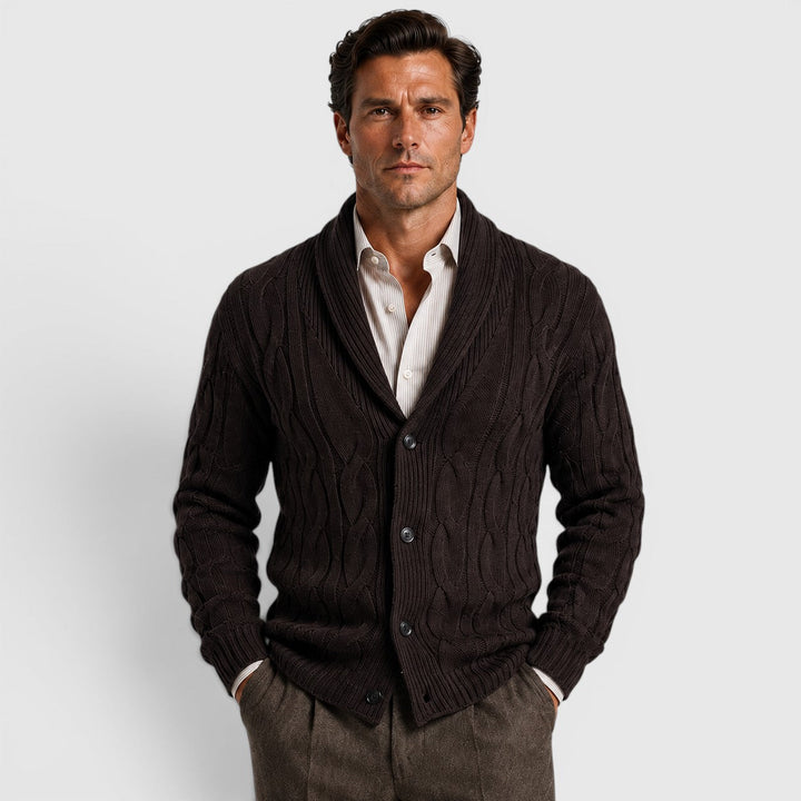 Everett | Cozy Chenille Knit Cardigan for Men's Relaxed Layering