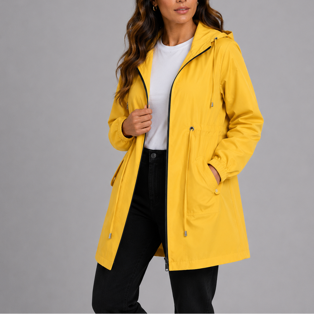 Freya | Practical Hooded Waterproof Raincoat for Women