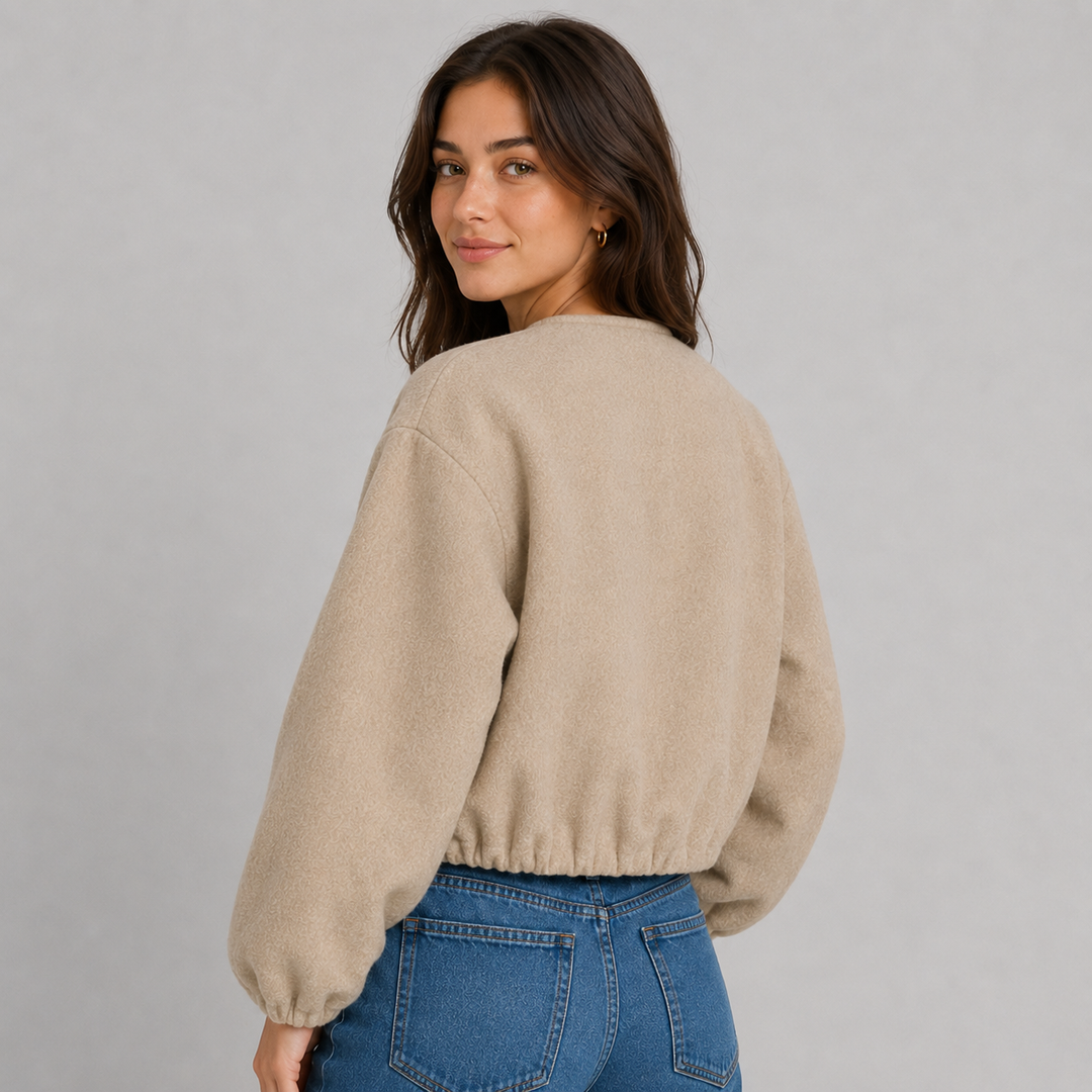 Evelina | Relaxed Lightweight Zip Bomber Jacket