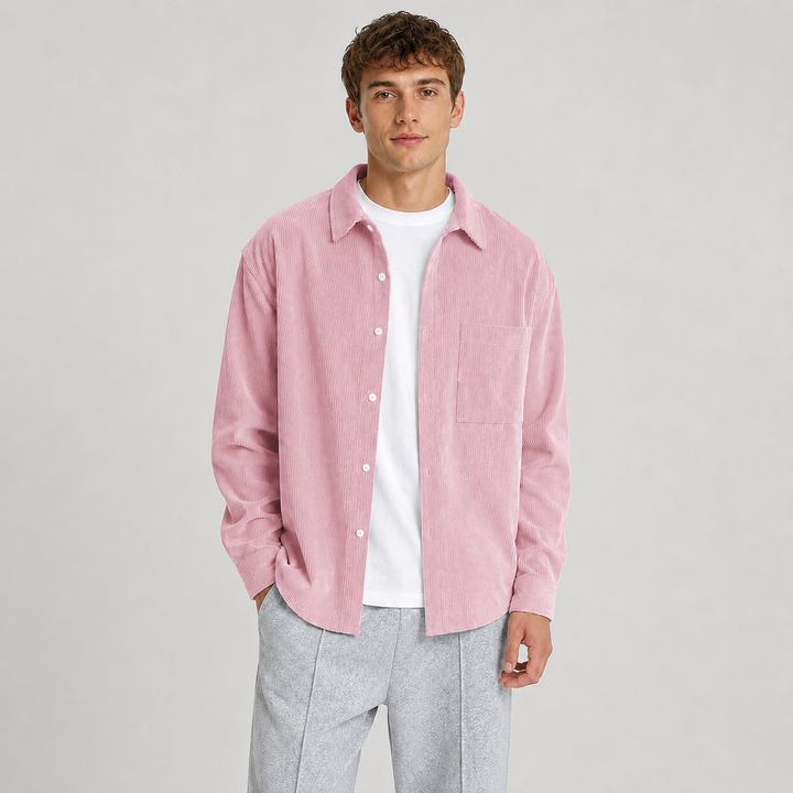 Kevin | Relaxed Notched Collar Overshirt Men