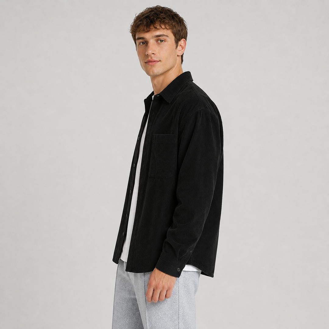 Kevin | Relaxed Notched Collar Overshirt Men