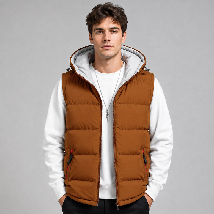 Kirby | Cosy Hooded Padded Gilet Bodywarmer