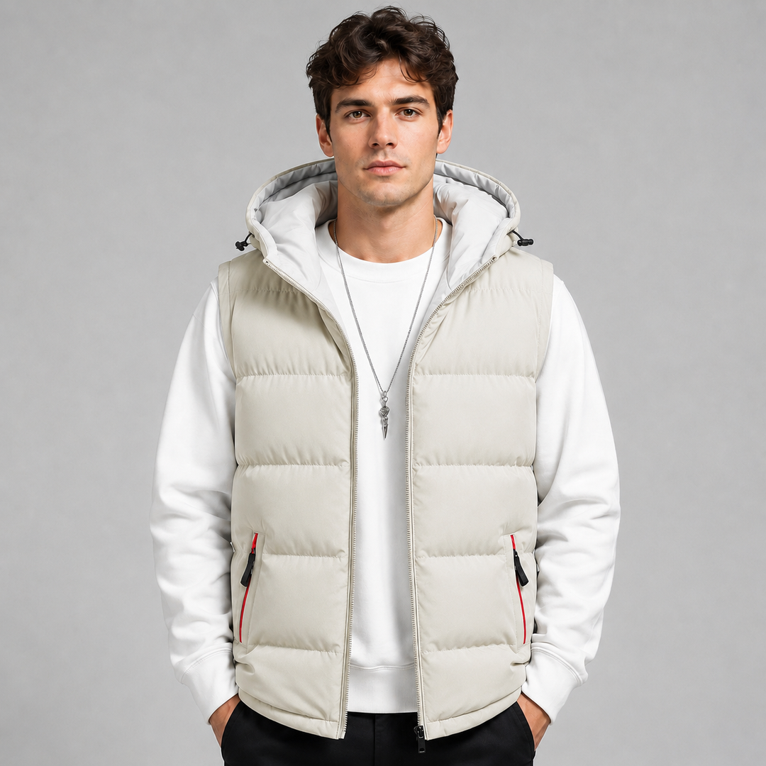 Kirby | Cosy Hooded Padded Gilet Bodywarmer