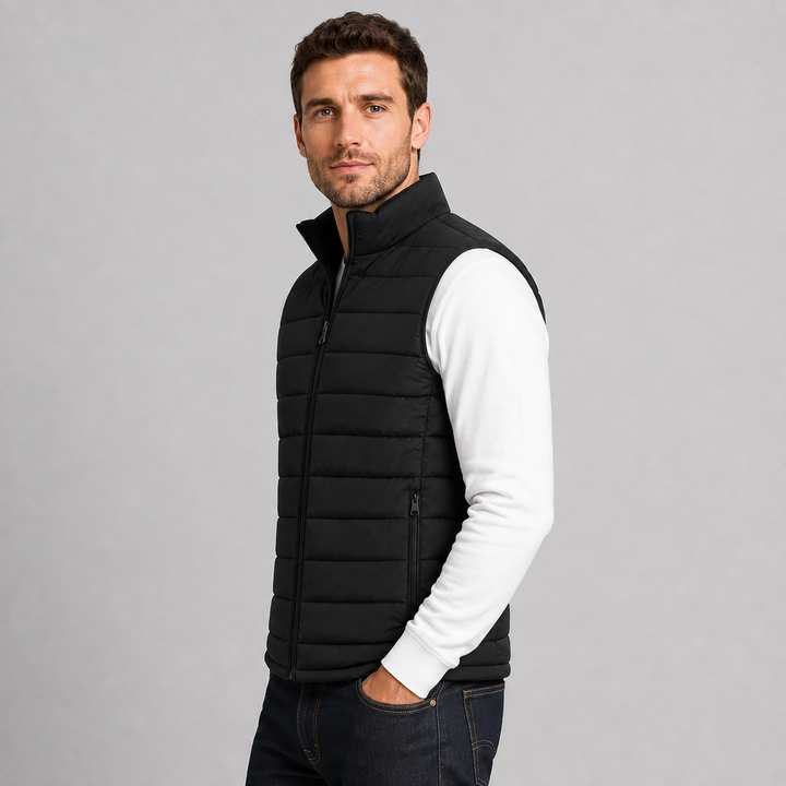 Lamar | Sleek Stand Collar Zip Gilet Bodywarmer