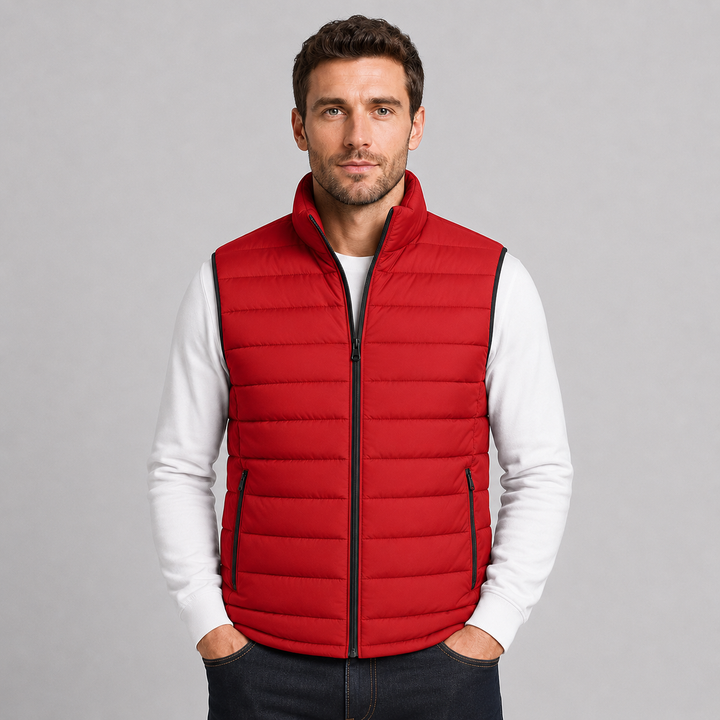 Lamar | Sleek Stand Collar Zip Gilet Bodywarmer