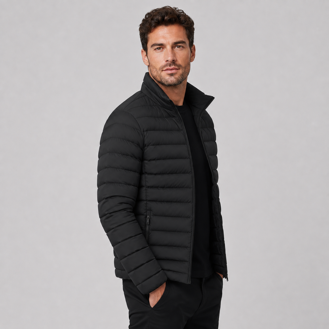Lance | Sleek Quilted Puffer Jacket Stand Collar