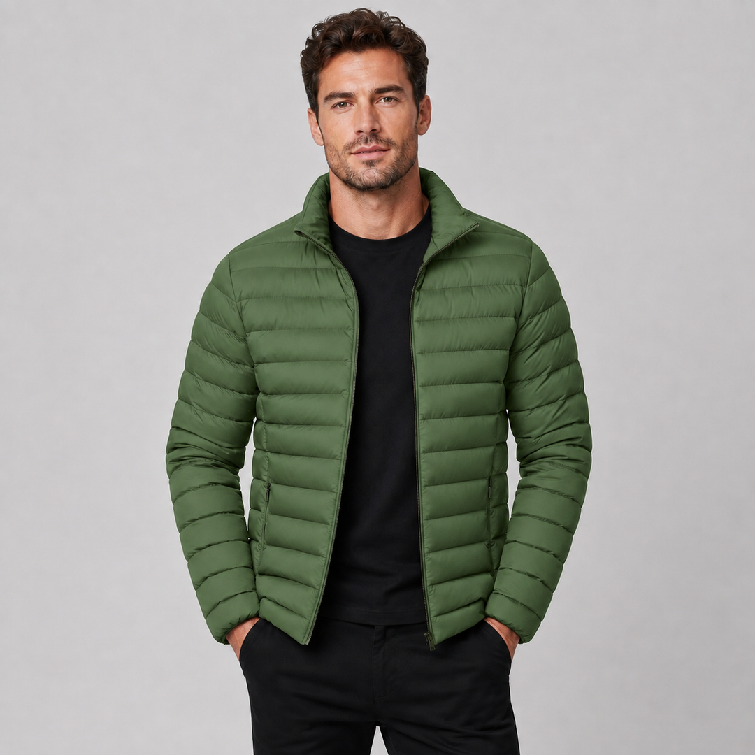 Lance | Sleek Quilted Puffer Jacket Stand Collar