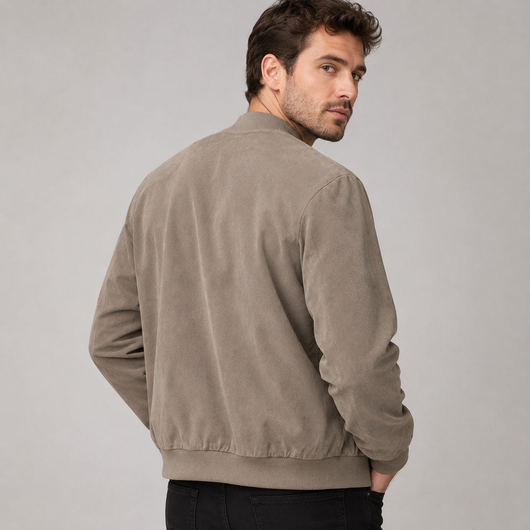 Travers | Effortless Suede-Look Bomber Jacket for Men