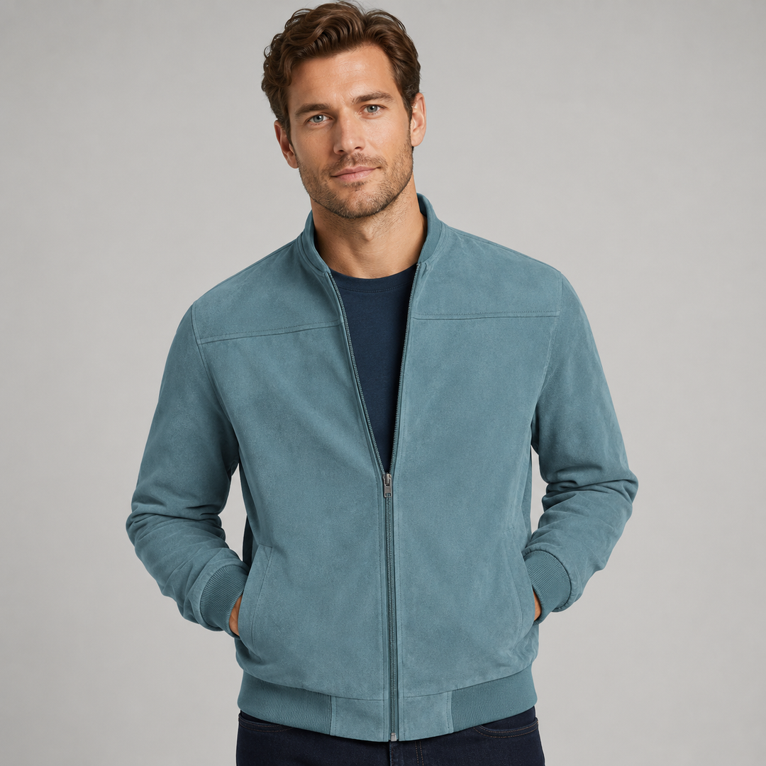 Travers | Effortless Suede-Look Bomber Jacket for Men