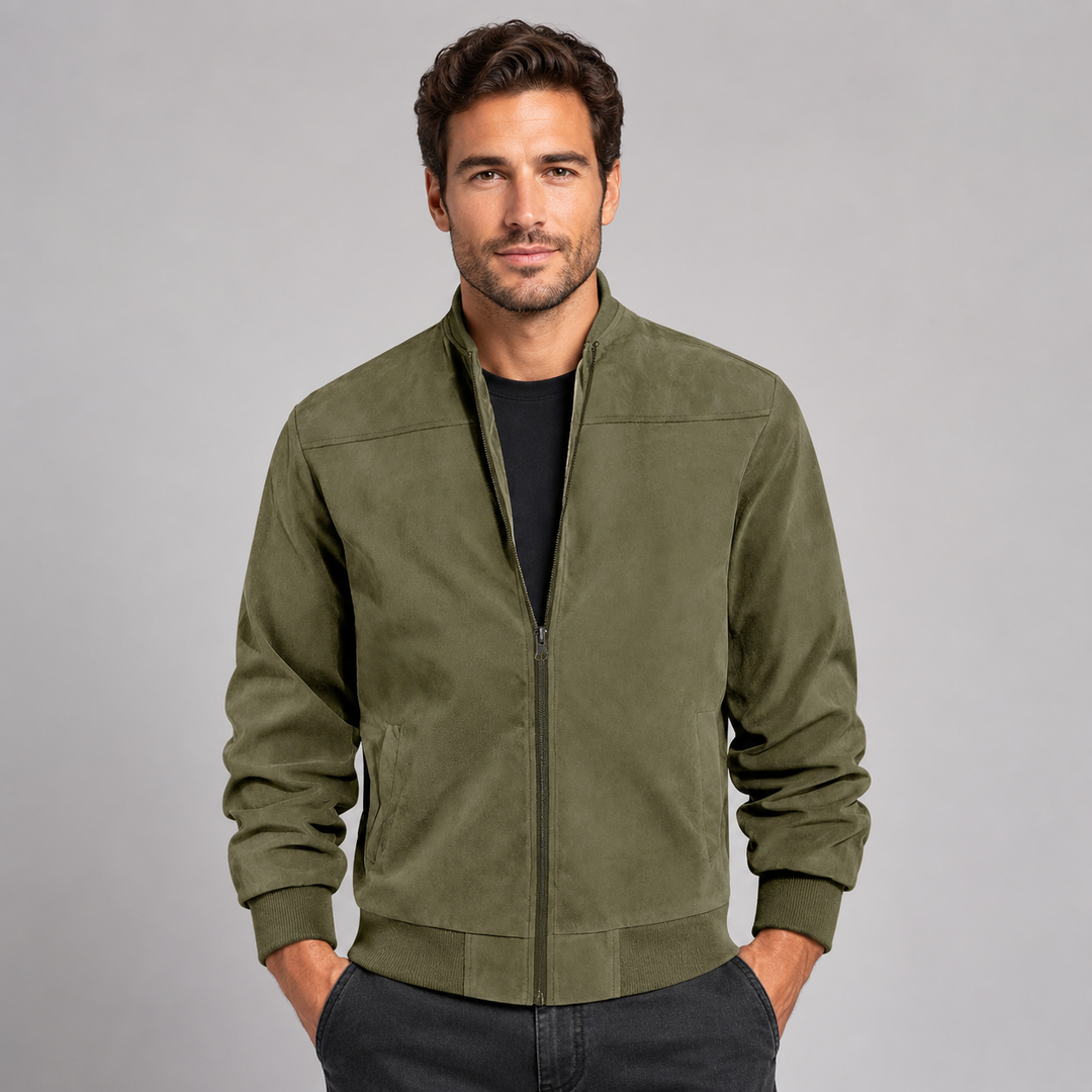 Travers | Effortless Suede-Look Bomber Jacket for Men