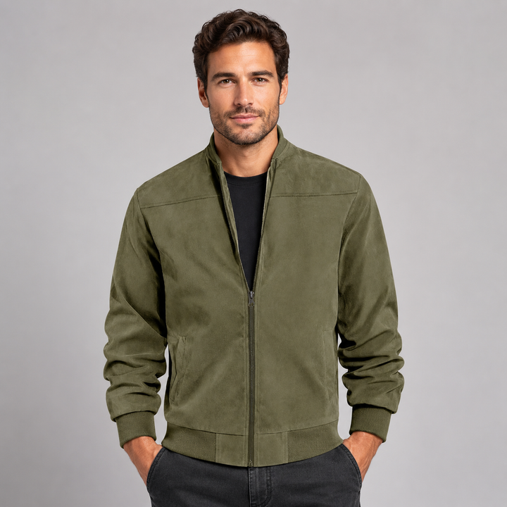 Travers | Effortless Suede-Look Bomber Jacket for Men