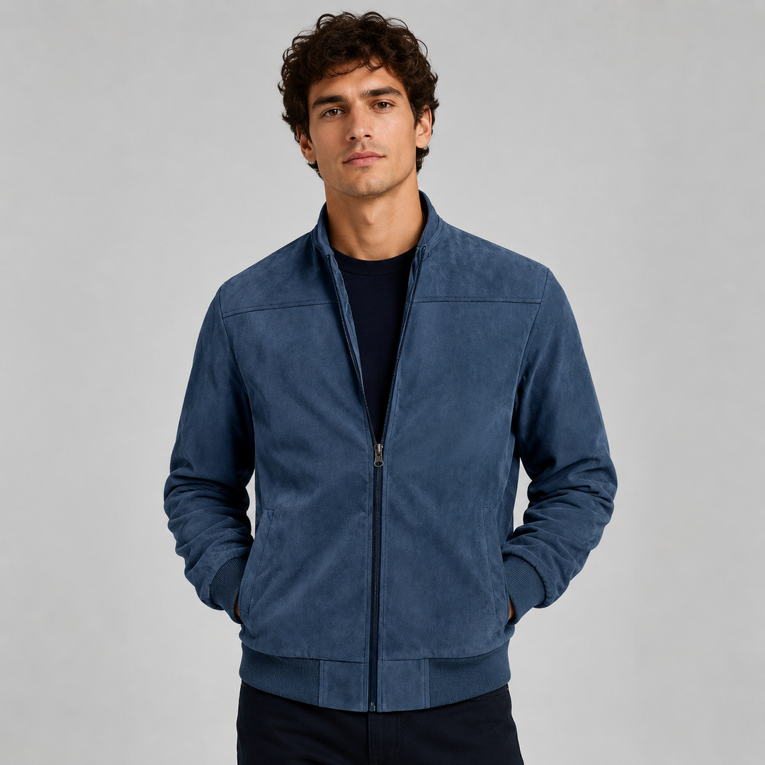 Travers | Effortless Suede-Look Bomber Jacket for Men
