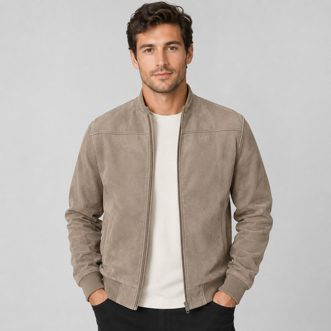 Travers | Effortless Suede-Look Bomber Jacket for Men