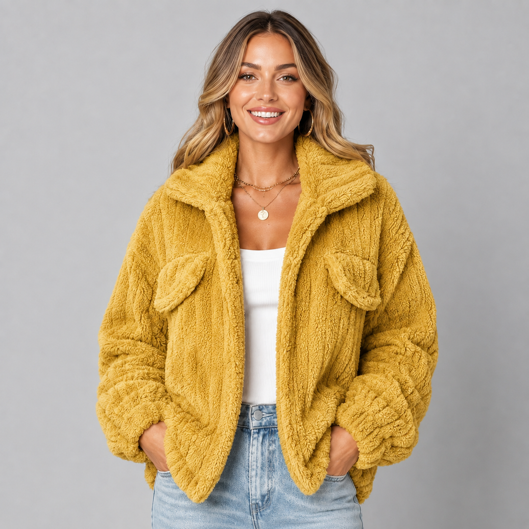 Marianne | Cozy Cropped Teddy Jacket