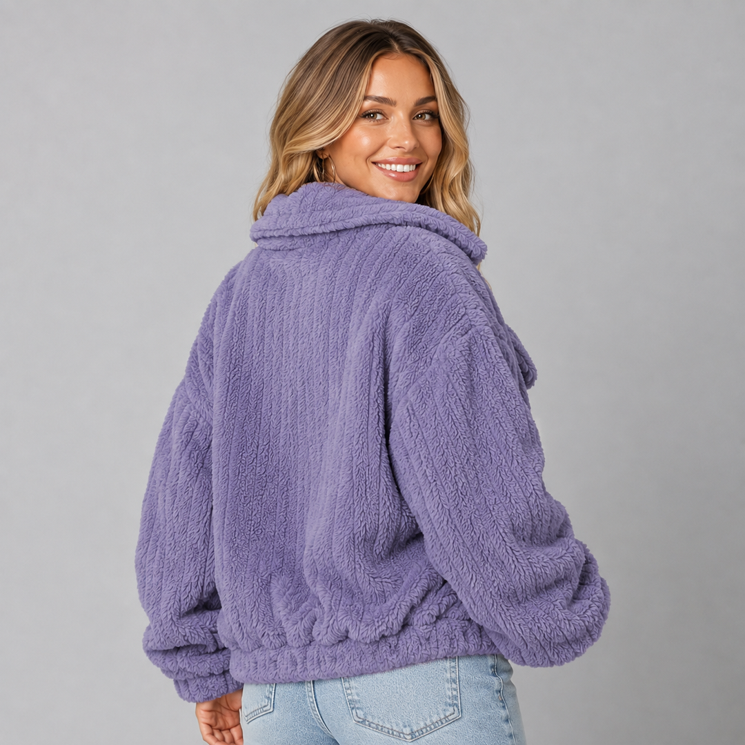 Marianne | Cozy Cropped Teddy Jacket