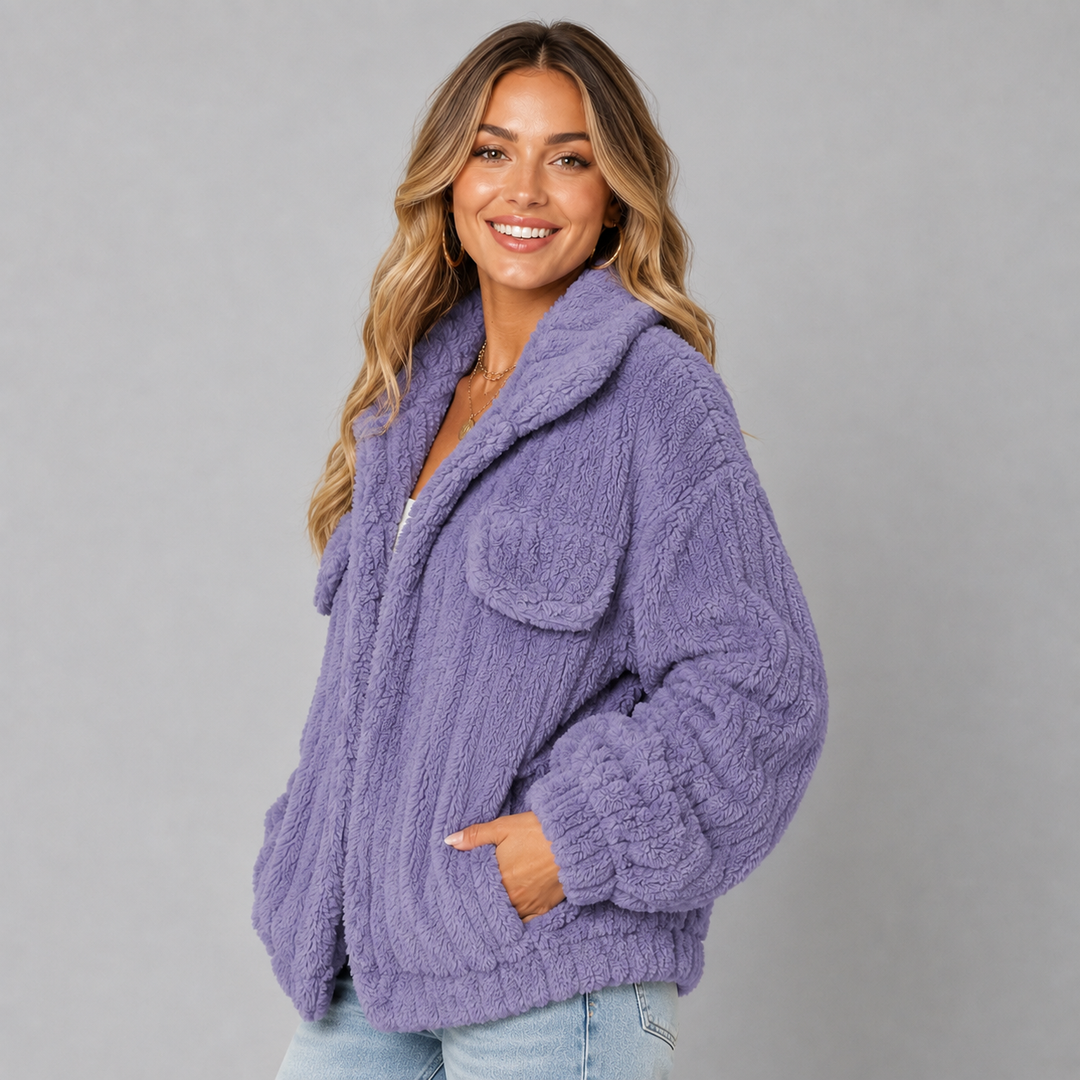 Marianne | Cozy Cropped Teddy Jacket