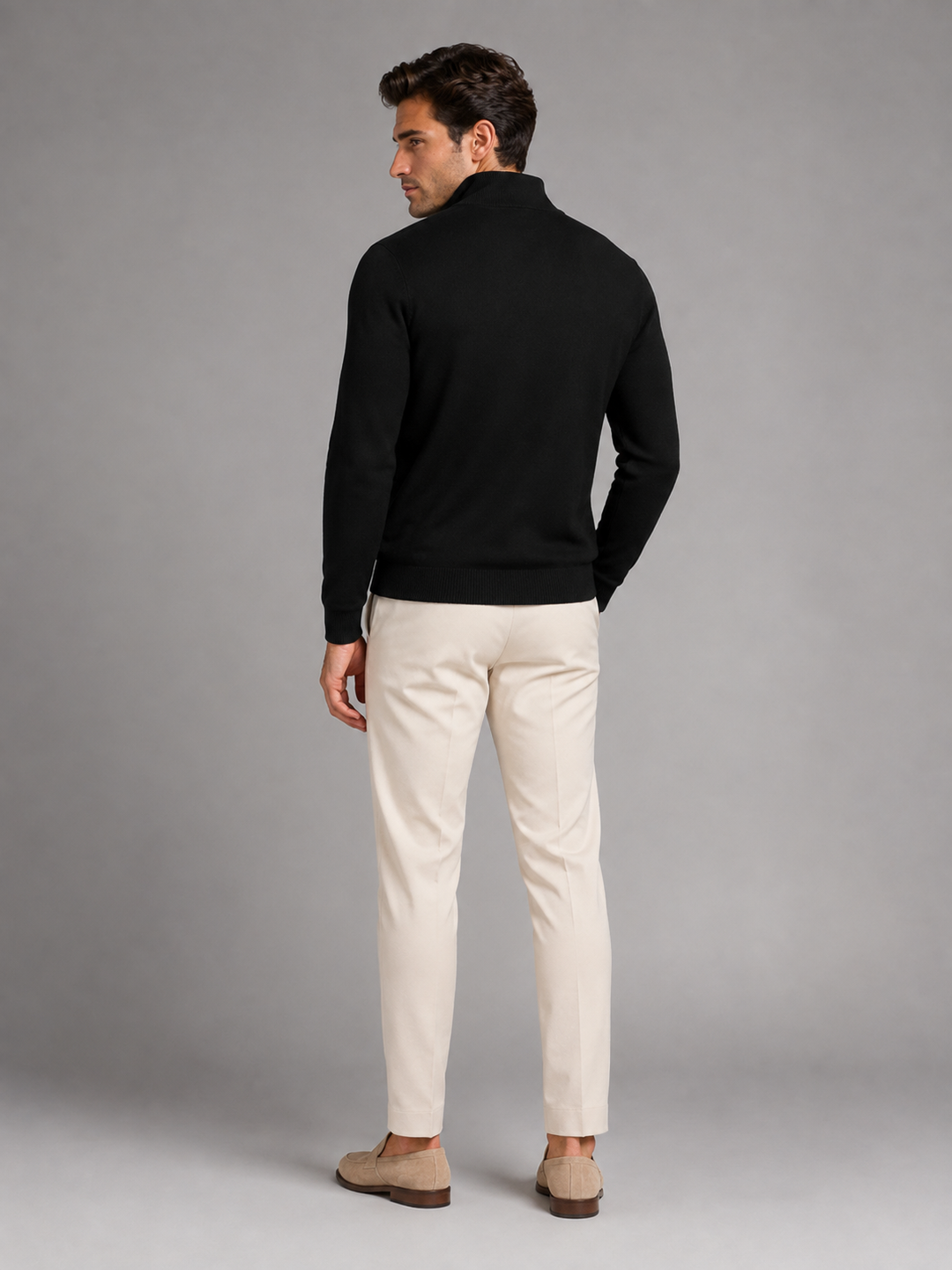 Jarrett | Stylish Quarter Zip Mock Neck Jumper